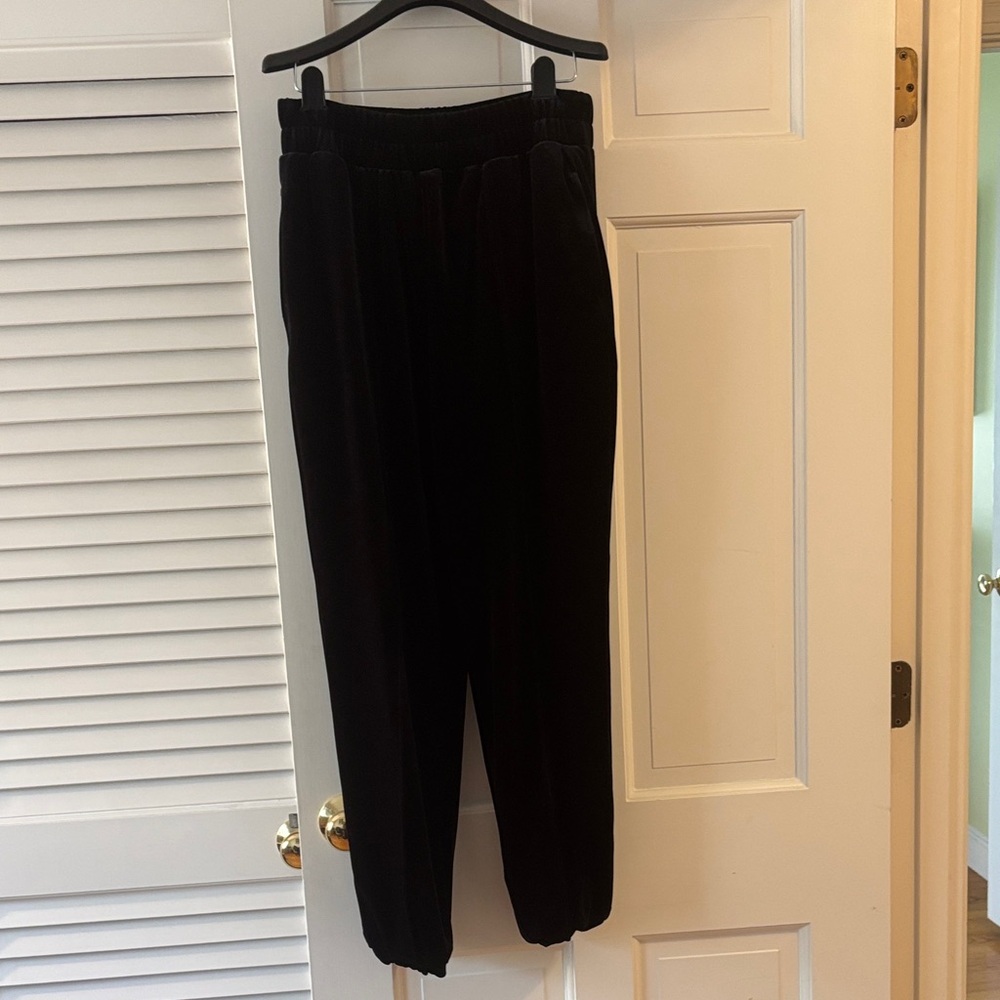 INC International Concepts Black Velvet Pant